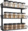 SWOMMOLY Adjustable Wall Mount Spice Rack, 3-Tier Dual-use Organizer by SWOMMOLY