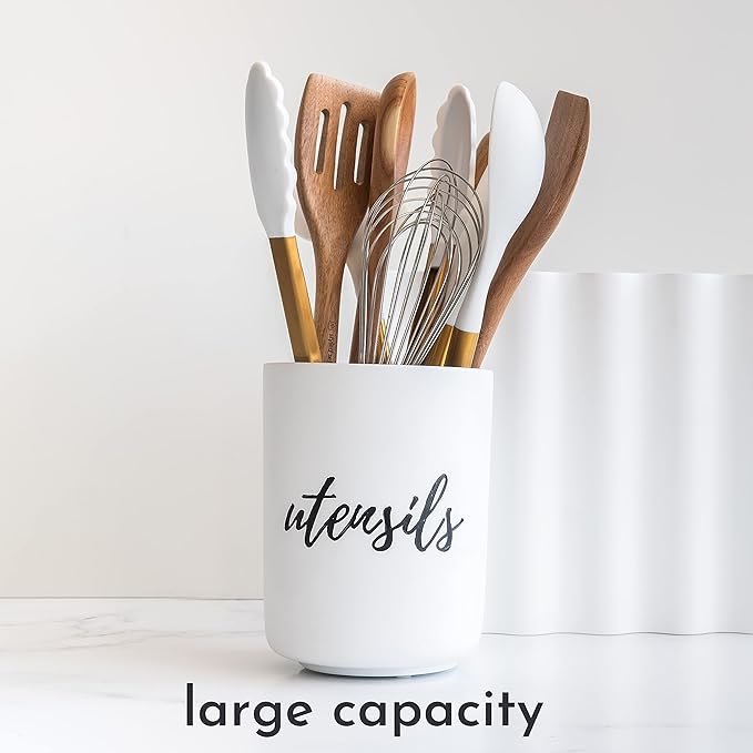 STYLED SETTINGS White Utensil Holder - Image 4