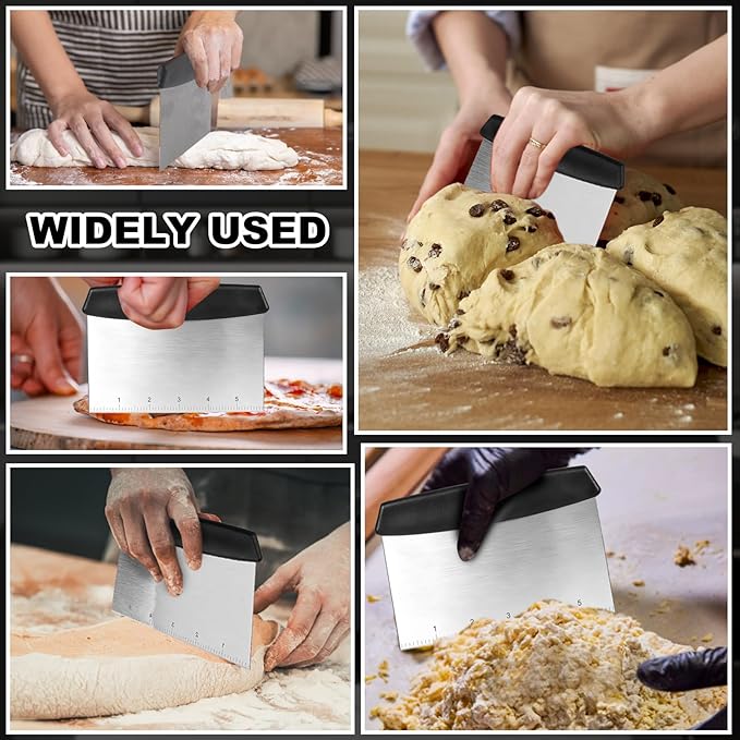 Bench Scraper, Dough Scraper, Premium Stainless Steel Dough Cutter - Image 6