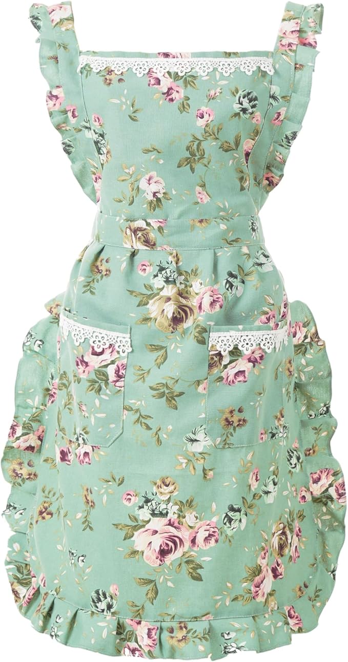 Funny Aprons for Women with Pockets, Kitchen Cooking Grilling Bbq Cute Chef by Aoomzoon