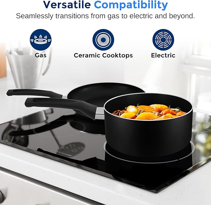 SereneLife Kitchenware Pots & Pans Basic Kitchen Cookware, Heat Resistant - Image 6