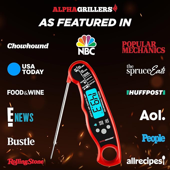 Alpha Grillers Meat Thermometer Digital – Instant Read Food Thermometer - Image 4