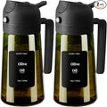 SWEET VIEW 2PCS Olive Oil Dispenser and Oil Sprayer – 16oz/470ml Glass by SWEETVIEW