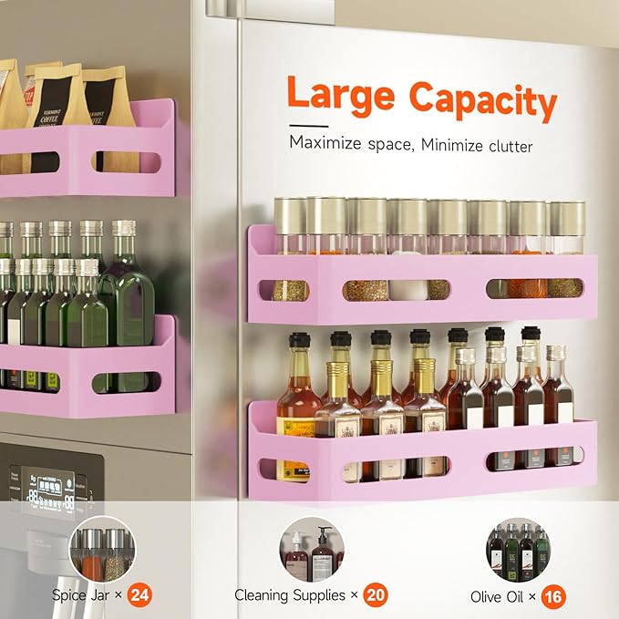Sevenblue 4 Pack Strong Magnetic Spice Rack - Image 4