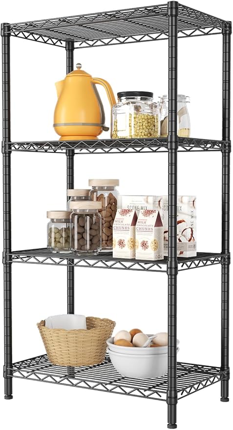 SINGAYE 4 Tier Storage Rack Wire Shelving Unit Shelves Metal - Image 9
