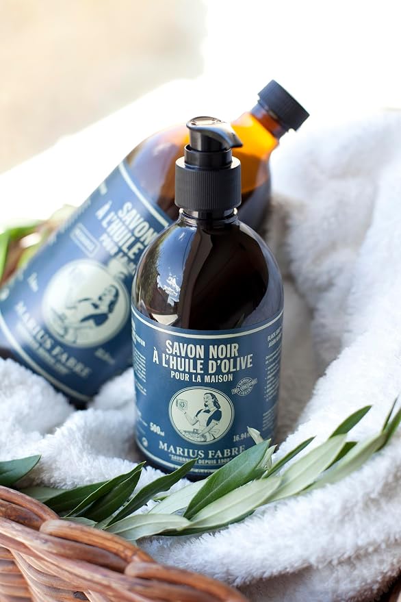 Marius Fabre Dishwashing Soap Liquid Marseille Soap Fragrance Free Hypoallergenic Plant-Based Cleaning Flakes in a Bottle Dish Soap from France 1-Bottle 500ml