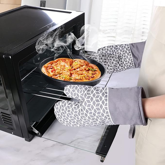 Oven Mitts and Pot Holders Sets 6pcs, Thick Cotton Oven Gloves High Heat - Image 3