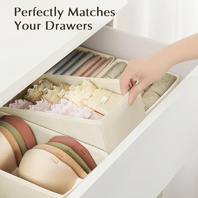 DIMJ Drawer Organizers for Clothing, Dresser Organizers, Drawer Dividers for - Image 3