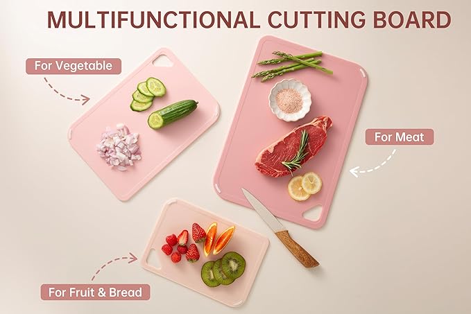THETCHRY Plastic Cutting Board Set, Cutting Board - Image 6