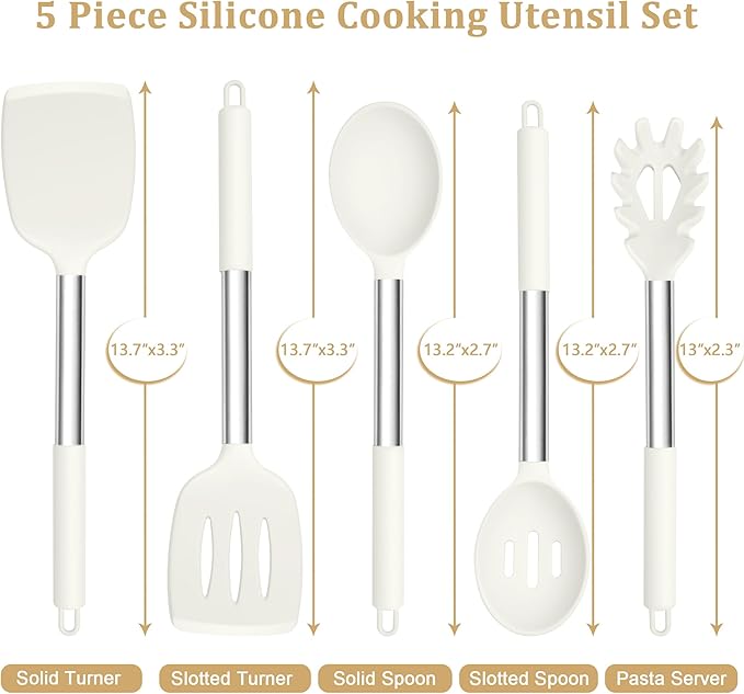 TeamFar Cooking Utensils Set, for Nonstick Cookware Flipping Frying Turning - Image 2