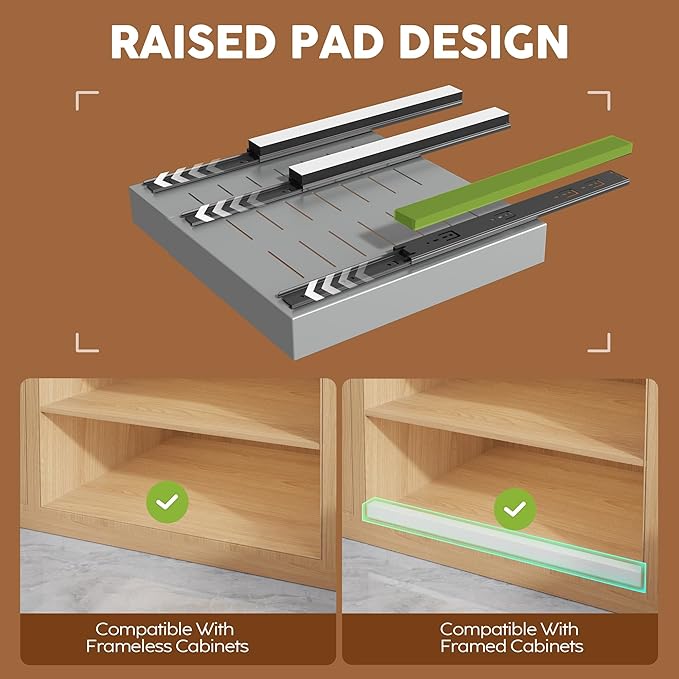 Seinloes 2 Pack Expandable Width Pull Out Cabinet Organizer 21" Deep - Image 3
