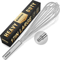Eddeas 17in Large Whisk, Heavy Duty whisk, Stainless Steel whisk Suitable by Eddeas