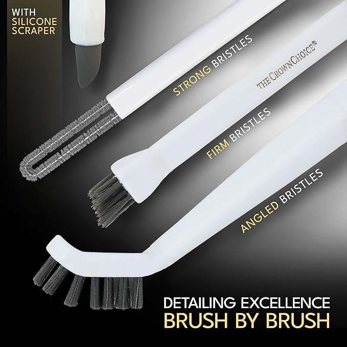 Small Cleaning Brush Set 3pcs—Crevice Brushes - Image 3