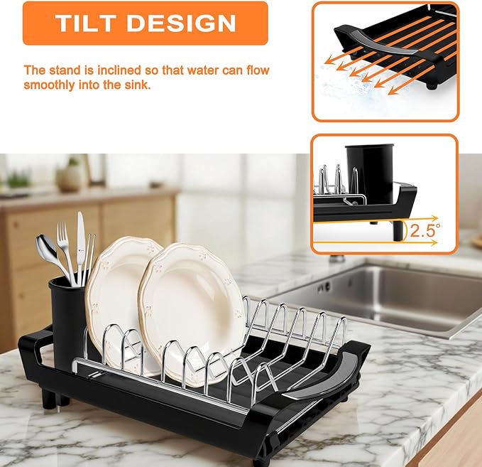 Dish Drying Rack Compact Expandable - Image 3