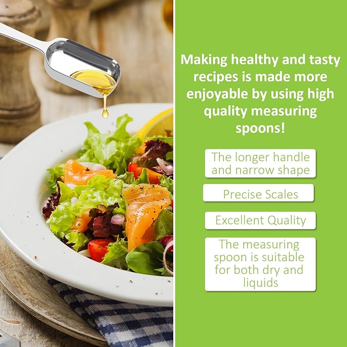 2 Pcs 1/8 Teaspoon Stainless Steel Single Measuring Spoon, Long Handle Metal - Image 3