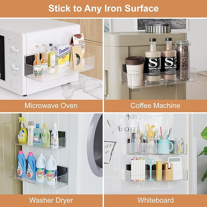 Mystozer Magnetic Spice Rack for Refrigerator, Kitchen Organizer and Storage - Image 5