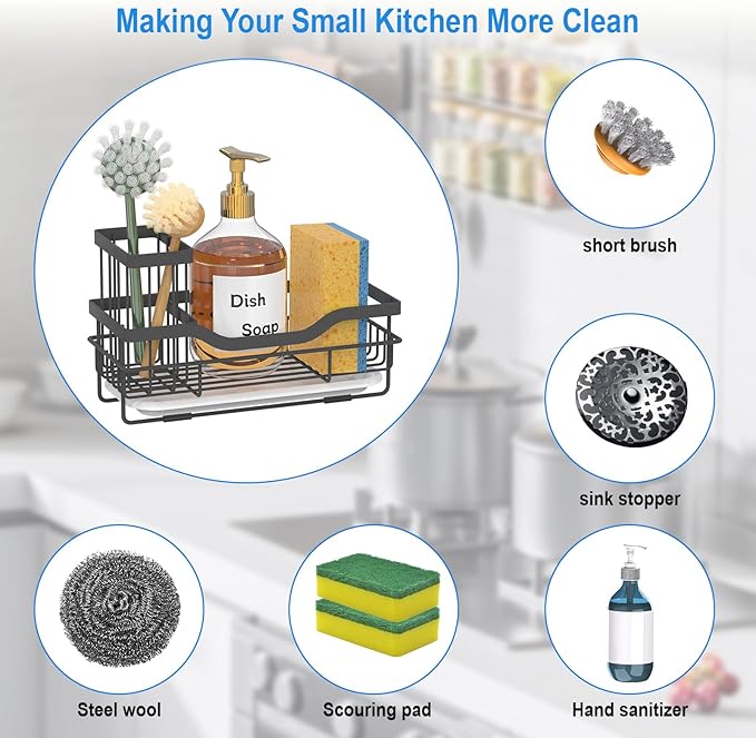 Sponge Holder for Kitchen Caddy Sink Organizer - Image 2