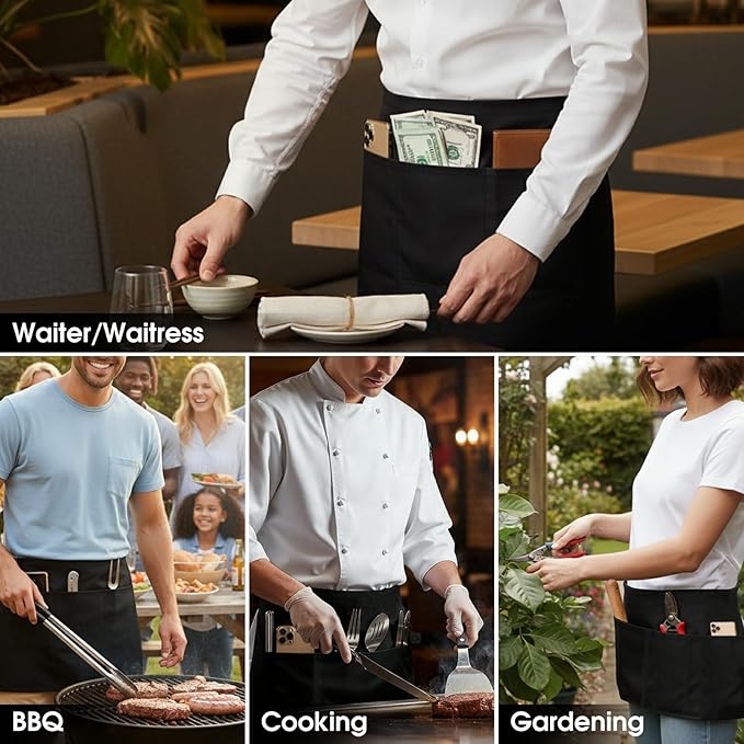 BOHARERS Waist Apron with 3 Pockets - Image 5
