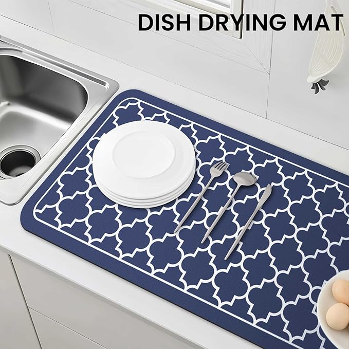 WISELIFE Dish Drying Mat Super Absorbent Drying Mat Large Dish Drying Mats - Image 7