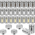 24 Pcs Stainless Steel Spice Jars by Tolare