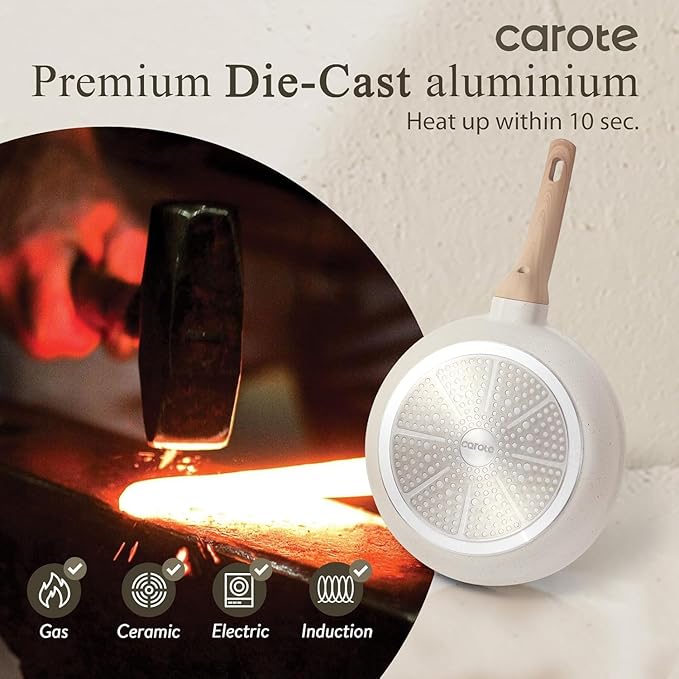 CAROTE Non Stick Frying Pan Skillet, Egg Pan Omelet Pans, Granite Cookware PFOA - Image 7