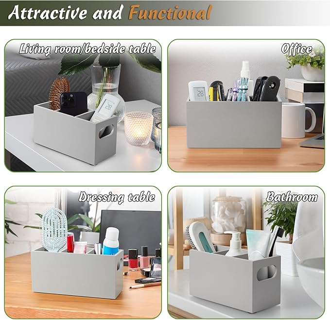 DRASTAR Wooden Silverware Caddy, Flatware Cutlery Holder, Kitchen Utensil Holder - Image 6