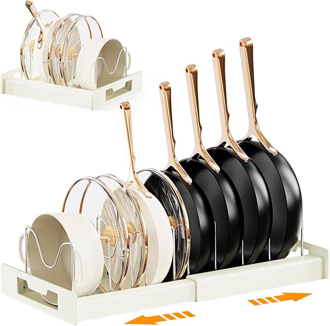 Dayacoco Pot and Pan Organizer, Expandable Pot Organizers Inside Cabinet by Dayacoco