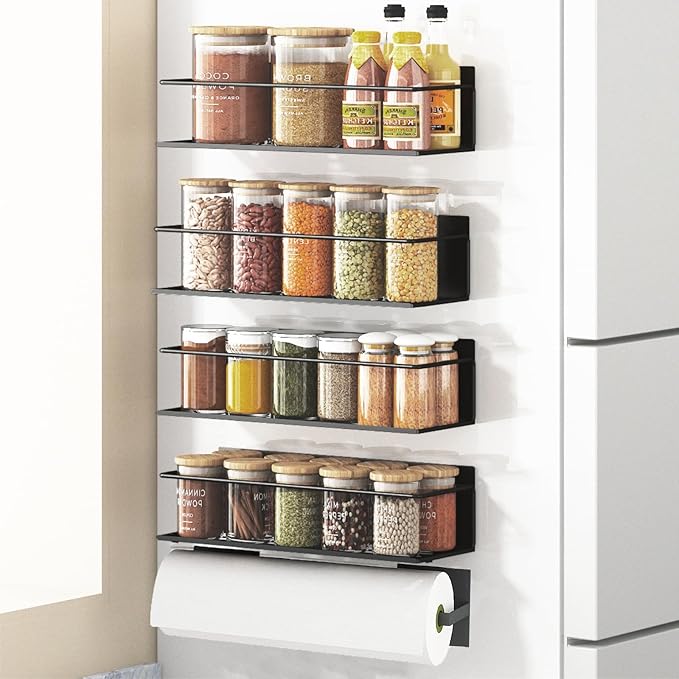 Magnetic Spice Rack For Refrigerator, Space Saving Magnetic Shelf For Fridge by Roysili