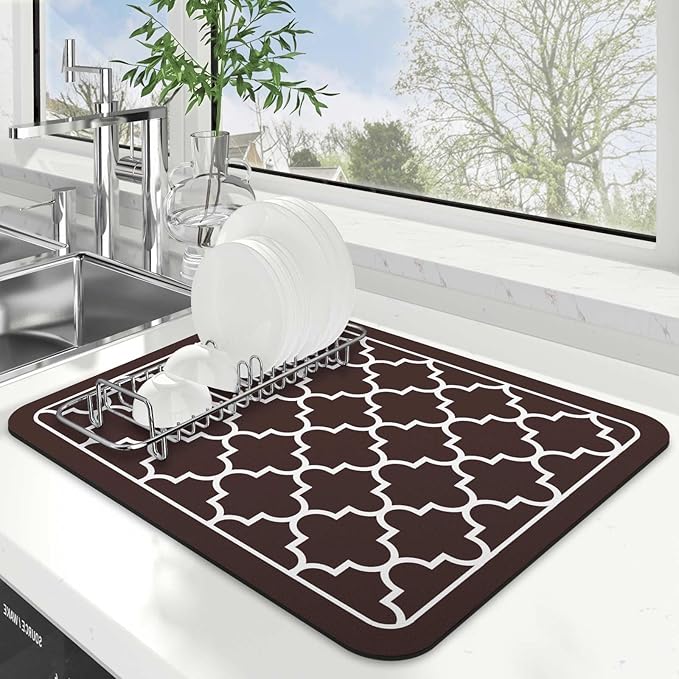 WISELIFE Dish Drying Mat Super Absorbent Drying Mat Large Dish Drying Mats by WiseLife