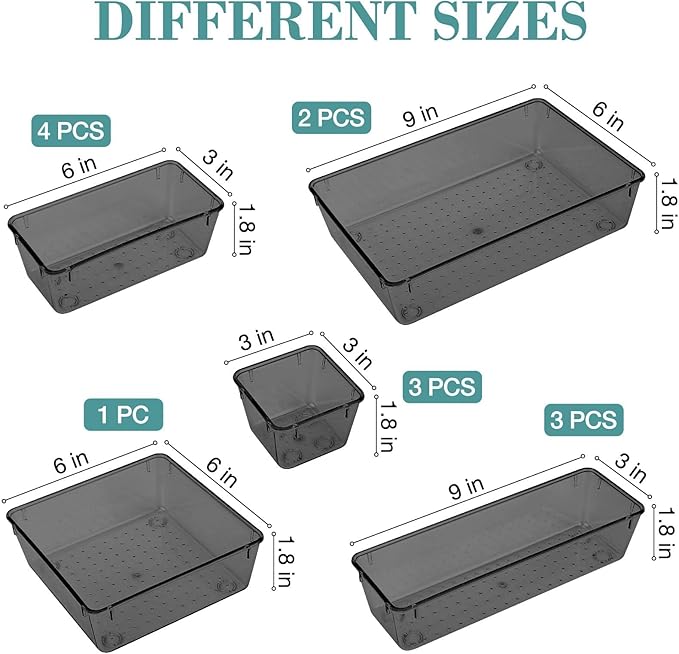 StorMiracle 13 PCS Drawer Organizer Set, 5 Varied Size Bathroom and kitchen - Image 2