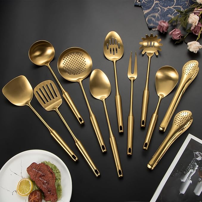 304 Stainlss Steel Matte Kitchen Utensils Set, Pasta Server - Image 2