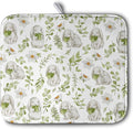 Easter Bunny Floral Drying Mat for Kitchen Counter Spring Easter Rabbits Green by Kwlegh