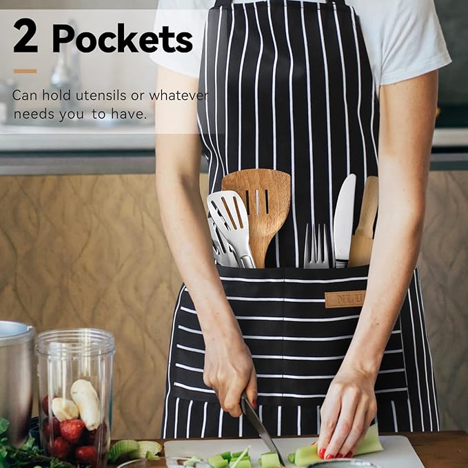 NLUS 2 Pack Cooking Aprons for Women - Image 2