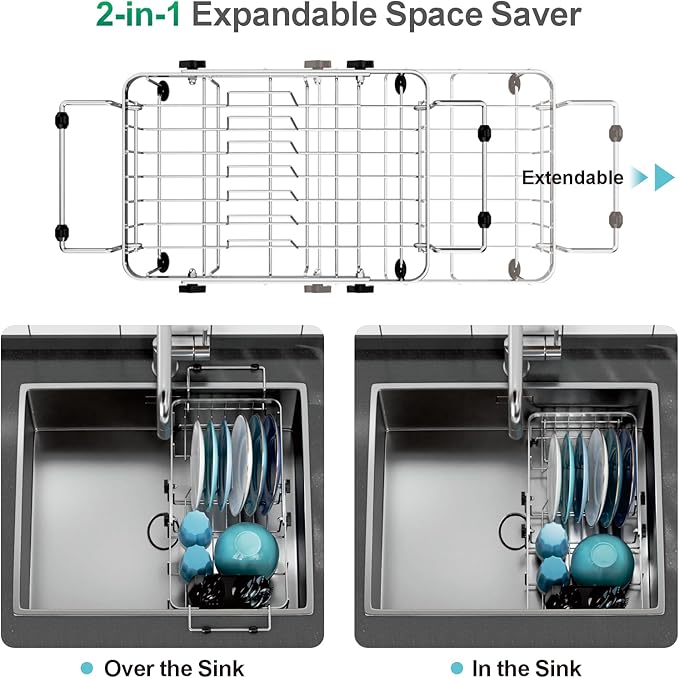 GSlife Small Over the Sink Dish Drying Rack - Image 5