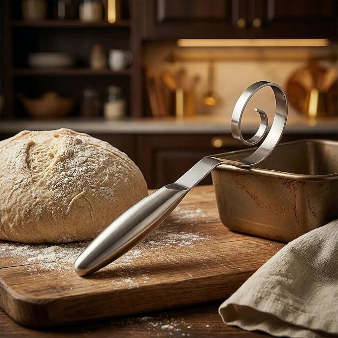 Maxjoy Danish Dough Whisk Stainless Steel Hook - Image 6