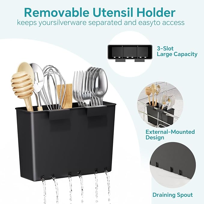 Simple Trending Expandable Dish Drying Rack in Sink, Adjustable Dish Drainers - Image 5