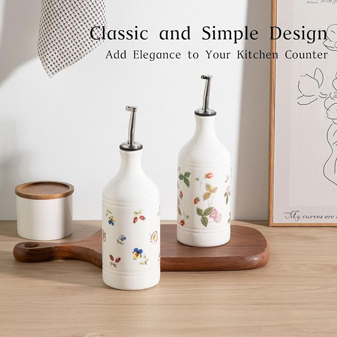 Sweejar Ceramic Olive Oil Dispenser Bottle - Image 2