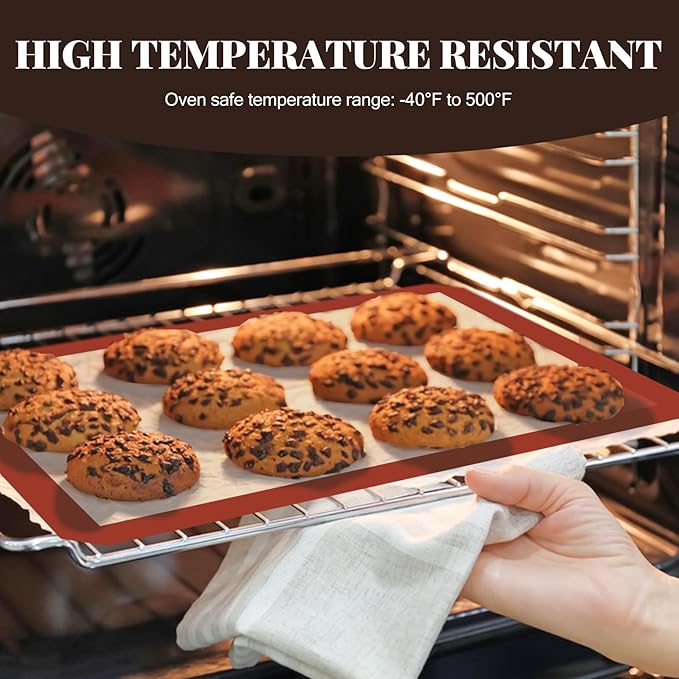 Silicone Baking Mat, 3 Pack Reusable Baking Mat, Food Safe Silicone Mats - Image 5