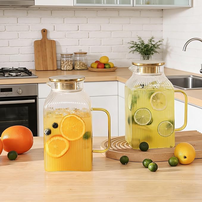 2 Pack 68oz/2 Liter Square Glass Pitcher - Image 7