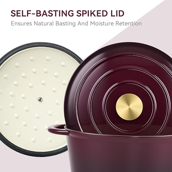 Miereirl 6 Quart Enameled Dutch Oven Pot - Image 3