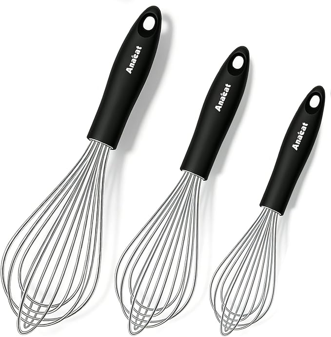3 Packs Stainless Steel Whisk Set by Anaeat