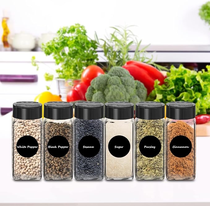 Saiveina 12 Pack Glass Spice Jars - Image 6