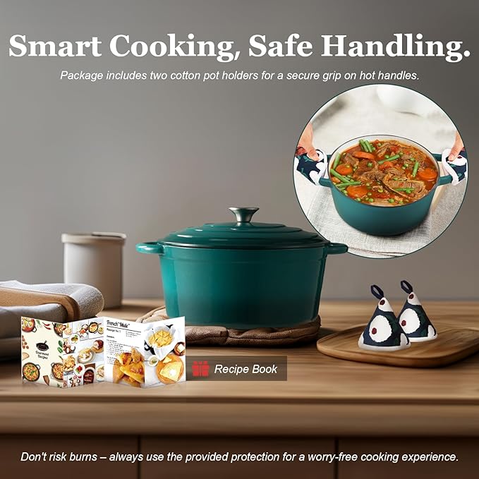 Overmont Enameled Cast Iron Dutch Oven - Image 6