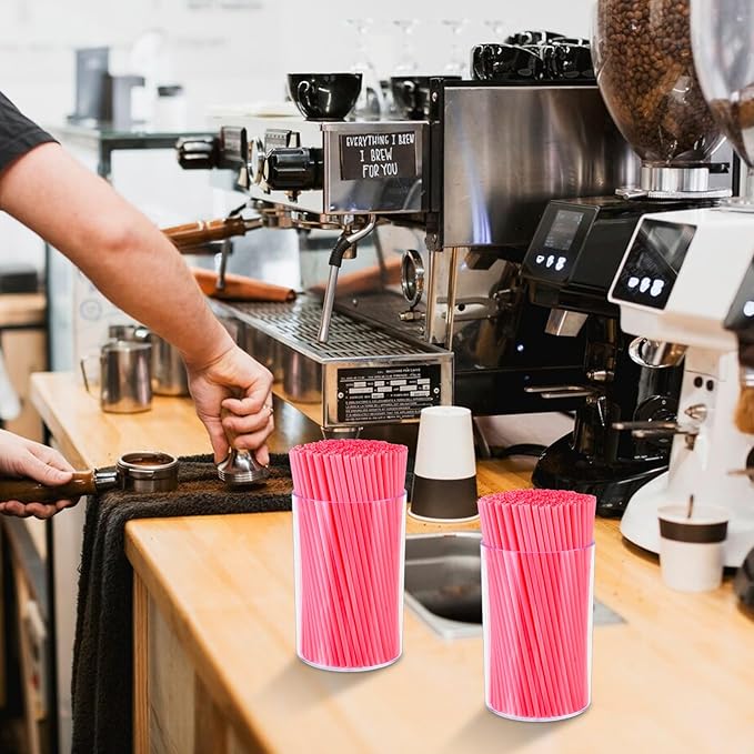 500 Pcs Neon Pink Coffee Stir Sticks Set Acrylic Stir Stick Holder Coffee - Image 7