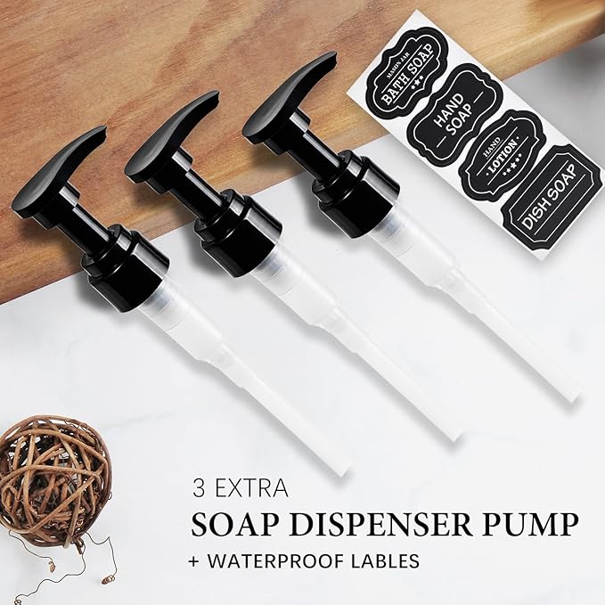 Amolliar Plastic Mason Jar Soap Dispenser - Image 3