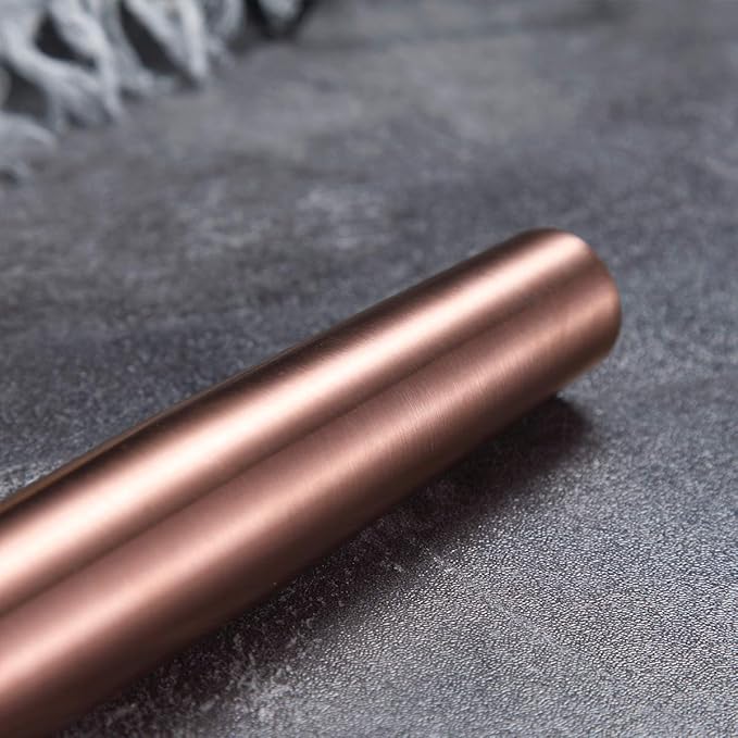 Berglander Rose Gold Rolling Pin, 16.7 Inches Stainless Steel Matte Finish - Image 4