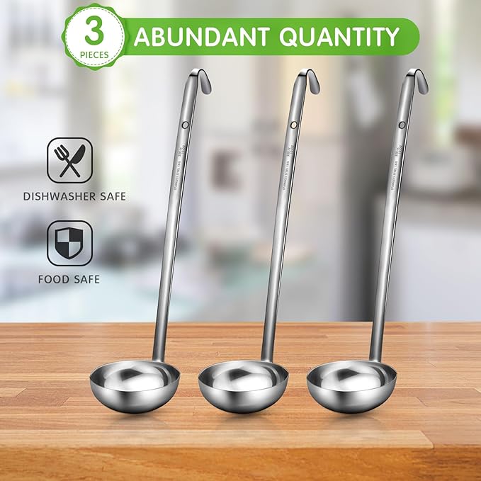meekoo Stainless Steel Ladle Soup Handle Ladle - Image 3
