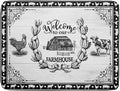 Farm Animal Dish Drying Mat 18x24 Inch Welcome to Our Farmhouse Microfiber Dish by Giwawa