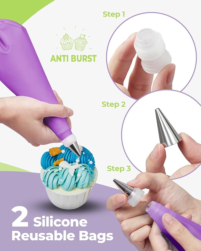 Kootek 32-Piece Piping Bags and Tips Set - Image 4