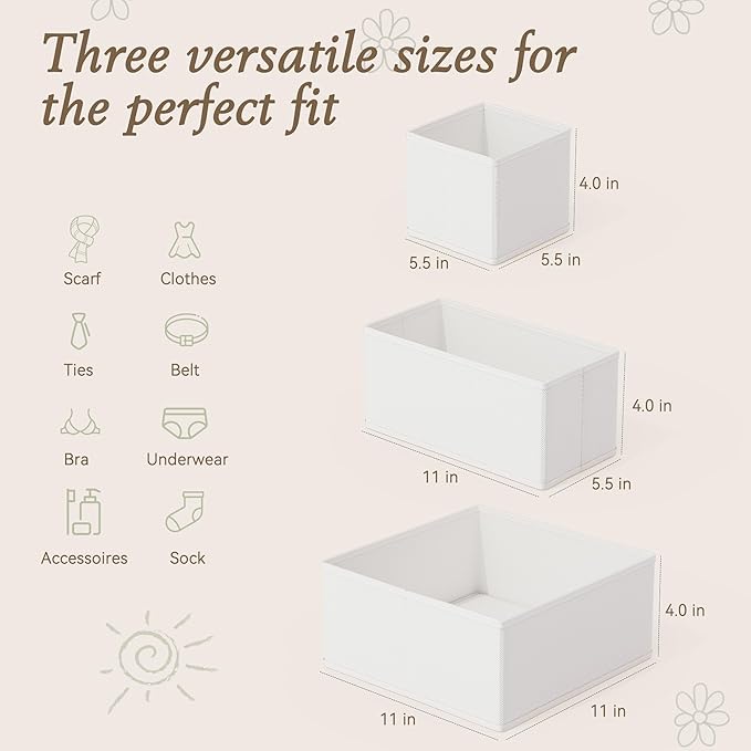 Criusia Drawer Organizers 18-Piece Set, Dresser Organizer - Image 2